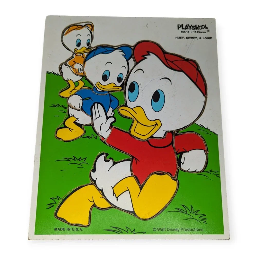 Vintage Playskool Disney Huey, Louie and Dewey Puzzle